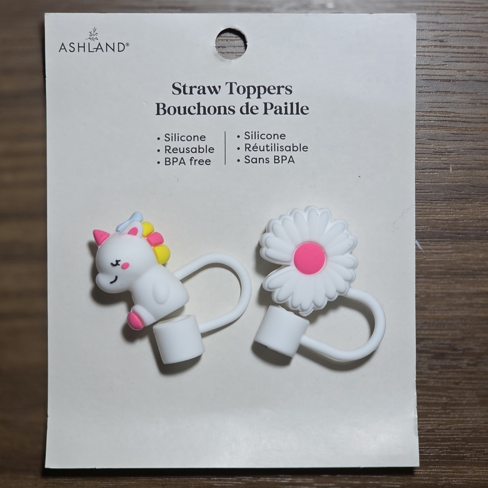 Ashland Silicone Straw Toppers
